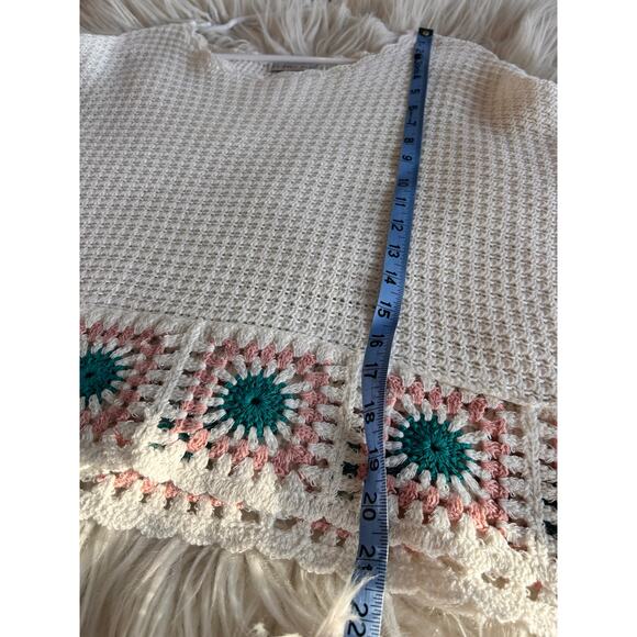 Sincerely Jules women's crochet bell‎ sleeve flare sweater size xl - Picture 9 of 10